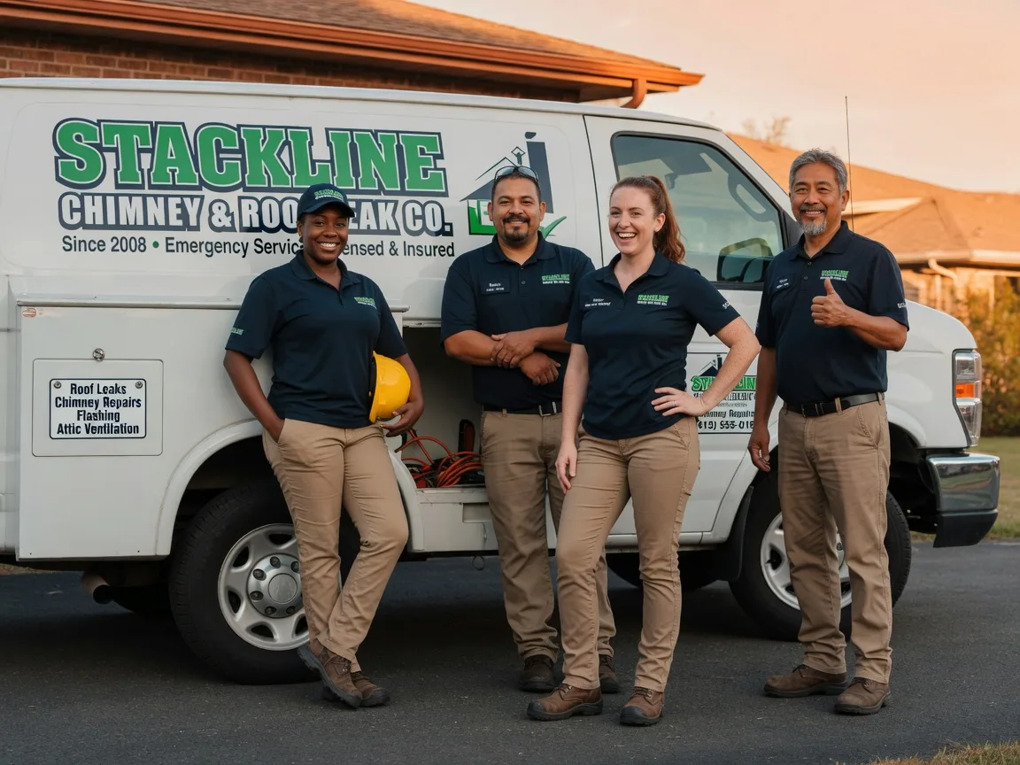Chimney flashing repair company in Minden, TX